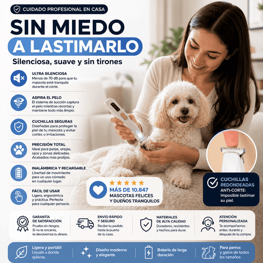 Peluquera Patas Mascotas Con Aspiradora